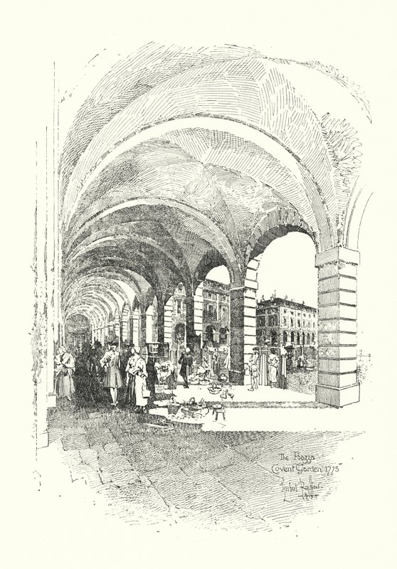 A Piazza, Covent Garden, London alkotó: Herbert (after) Railton