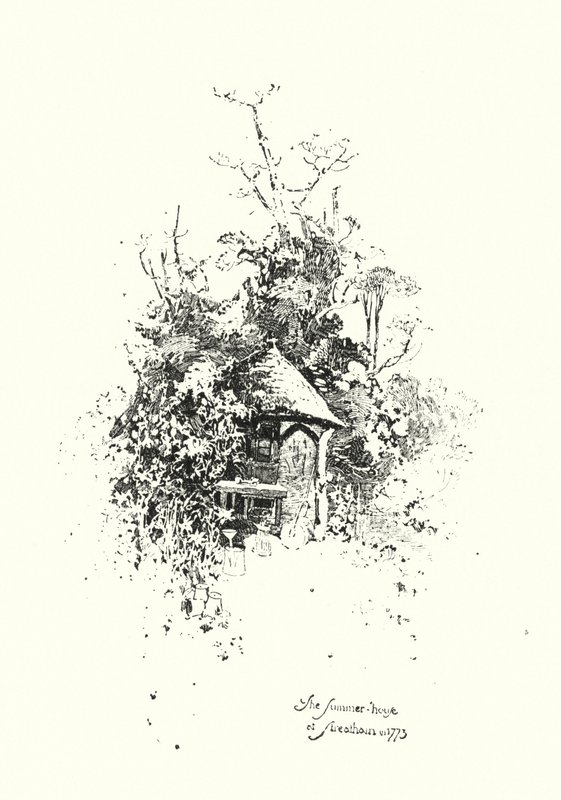 The Summer House, Streatham, 1773 (litho) alkotó: Herbert (after) Railton
