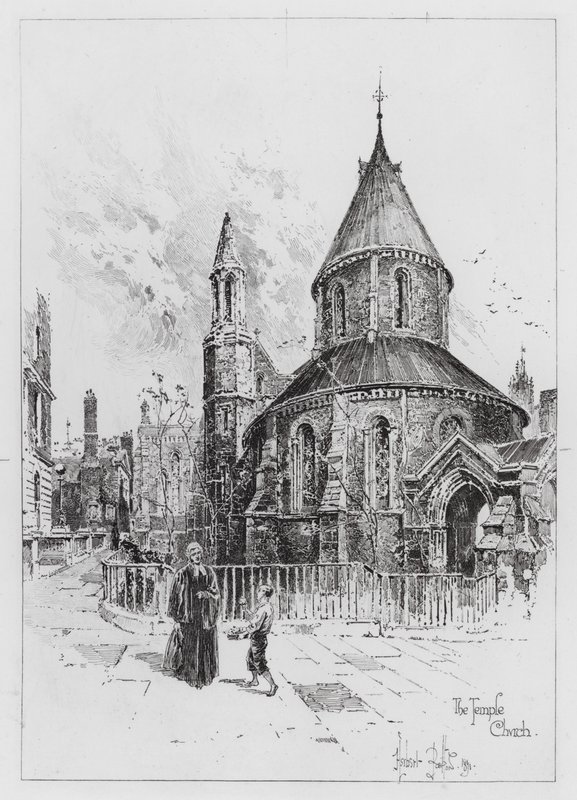 Templomtemplom (metszet) alkotó: Herbert (after) Railton