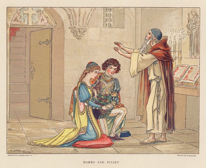 Shakespeare fiataloknak: Júlia (színes litográfia) alkotó: Herbert (after) Sidney