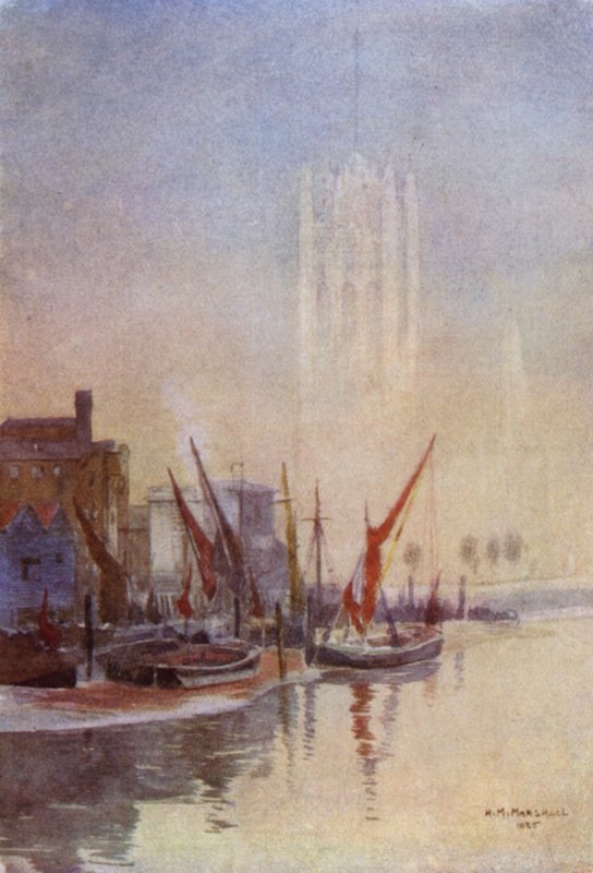 Őszi reggel, Millbank (színes litó) alkotó: Herbert Menzies (after) Marshall