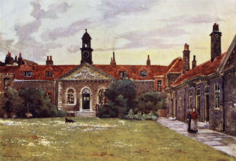 Emmanuel Kórház, Westminster (színes litho) alkotó: Herbert Menzies (after) Marshall