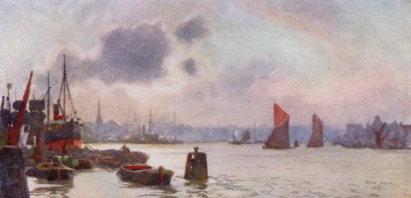 Lavender Wharf (színes litho) alkotó: Herbert Menzies (after) Marshall