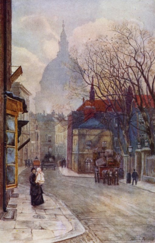 Little Britain, Aldersgate Street (színes litó) alkotó: Herbert Menzies (after) Marshall