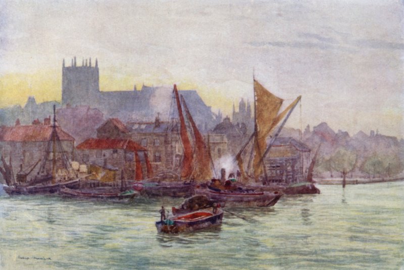 Millbank, Westminster (színes litó) alkotó: Herbert Menzies (after) Marshall