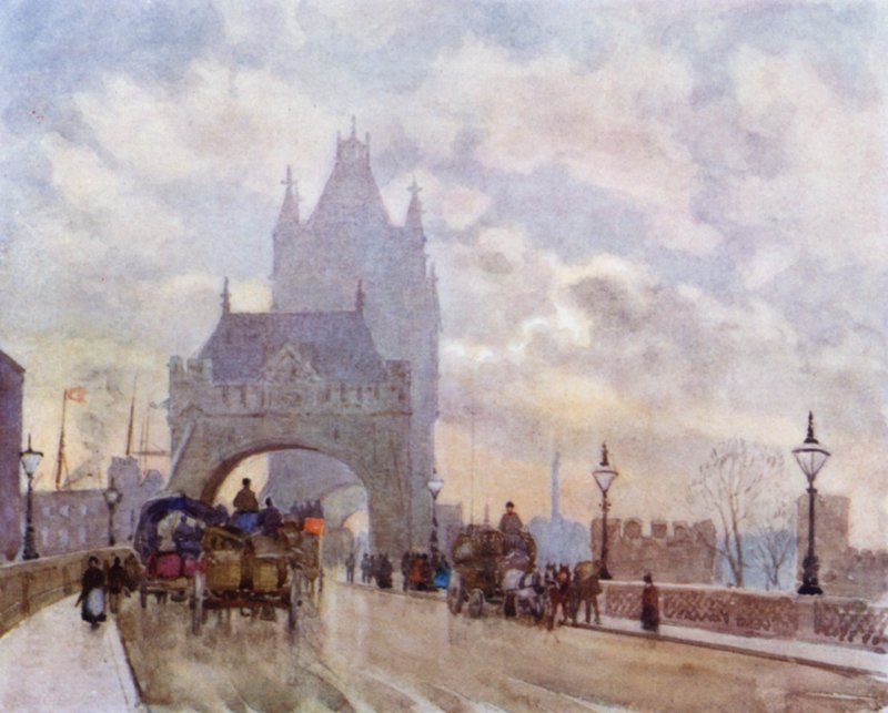A Tower Bridge-en (színes litó) alkotó: Herbert Menzies (after) Marshall