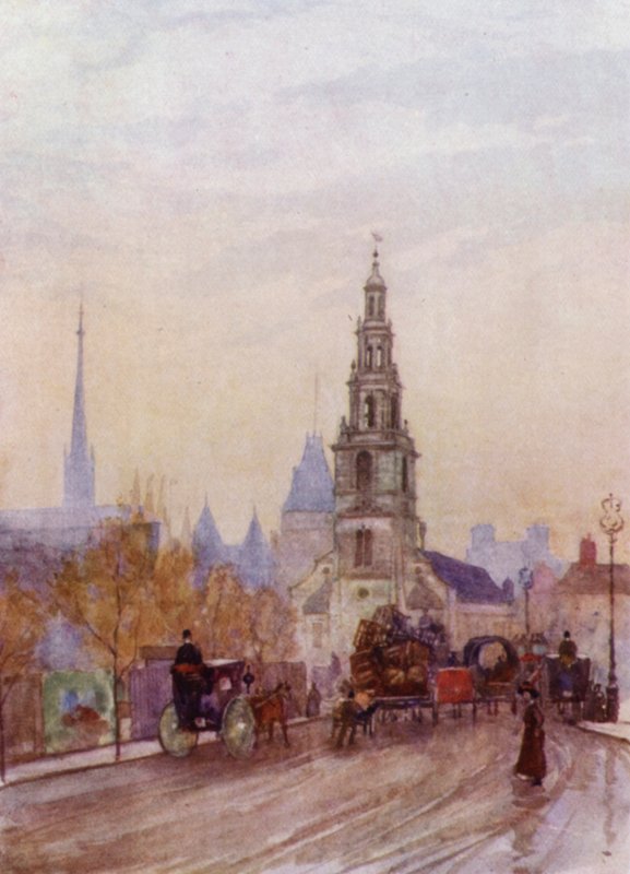 Szent Kelemen és a Törvénybíróságok (színes litó) alkotó: Herbert Menzies (after) Marshall