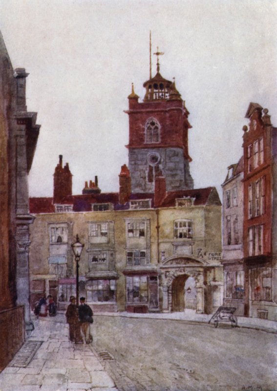 St Giles, Cripplegate (színes litó) alkotó: Herbert Menzies (after) Marshall