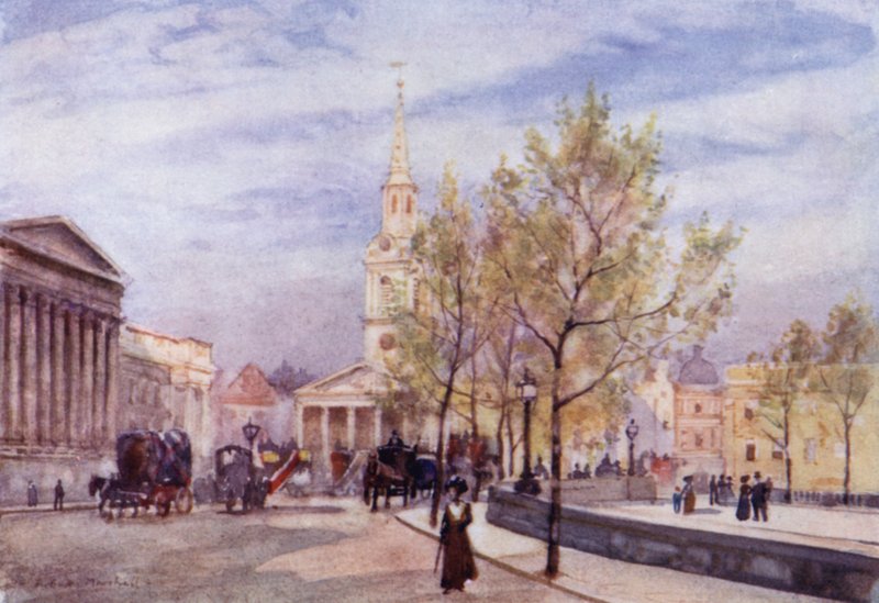 Szent Márton, Trafalgar tér (színes litó) alkotó: Herbert Menzies (after) Marshall