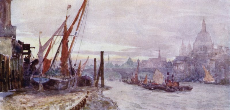 The Foreshore Southwarknál (színes litó) alkotó: Herbert Menzies (after) Marshall