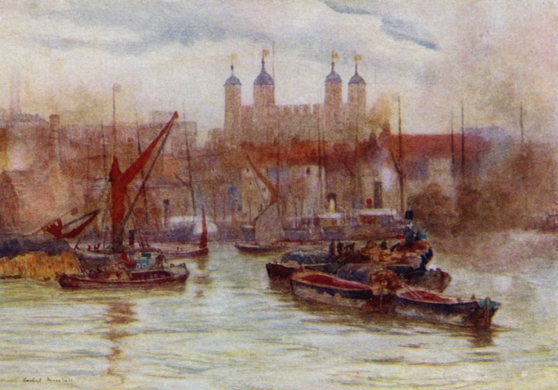 A londoni Tower (színes litó) alkotó: Herbert Menzies (after) Marshall