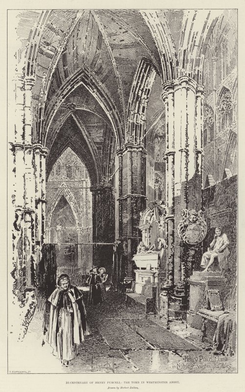 Henry Purcell, a Westminster Abbey-i sír kétszázados évfordulója alkotó: Herbert Railton