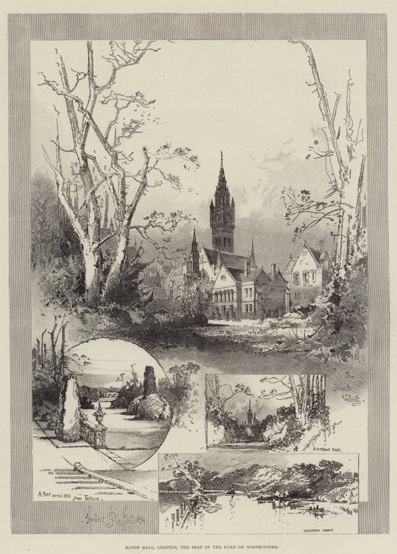 Eaton Hall, Chester, Westminster hercegének székhelye alkotó: Herbert Railton