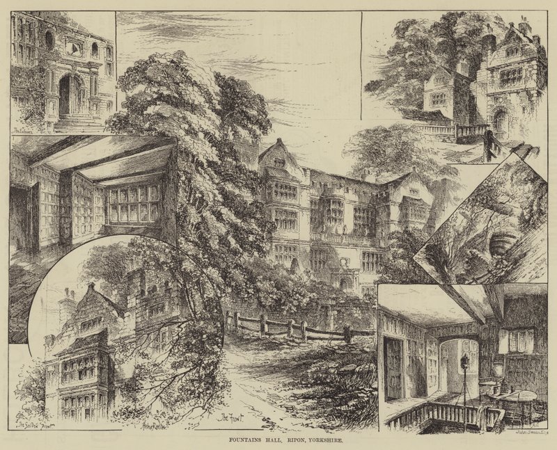 Fountains Hall, Ripon, Yorkshire alkotó: Herbert Railton