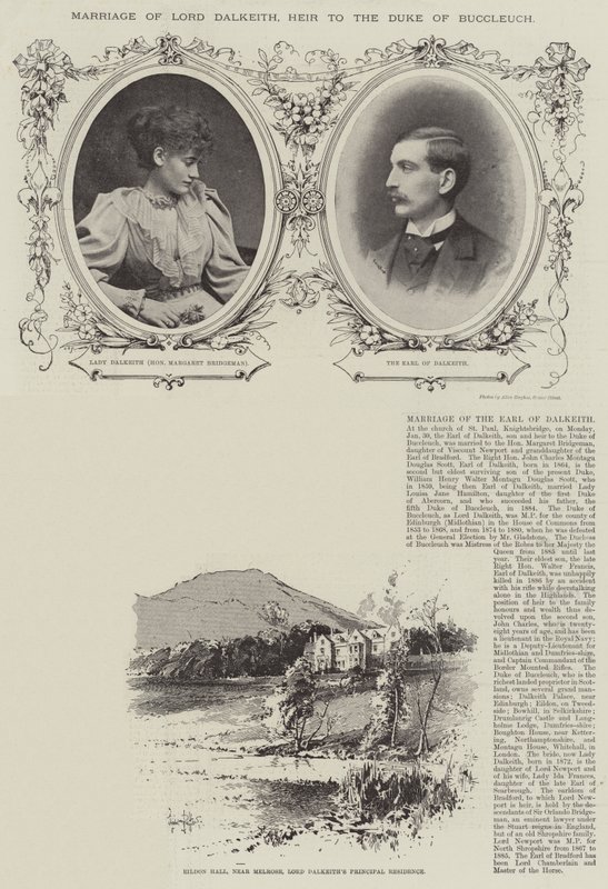 Lord Dalkeith, a Buccleuch herceg örökösének házassága alkotó: Herbert Railton