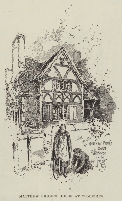 Matthew Prior háza Wimborne-ban alkotó: Herbert Railton