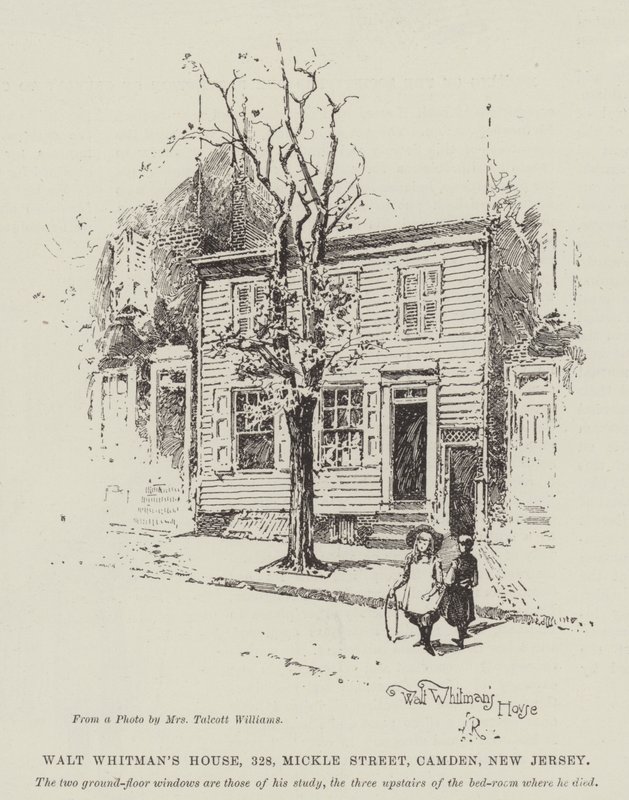 Walt Whitman háza, 328, Mickle Street, Camden, New Jersey alkotó: Herbert Railton