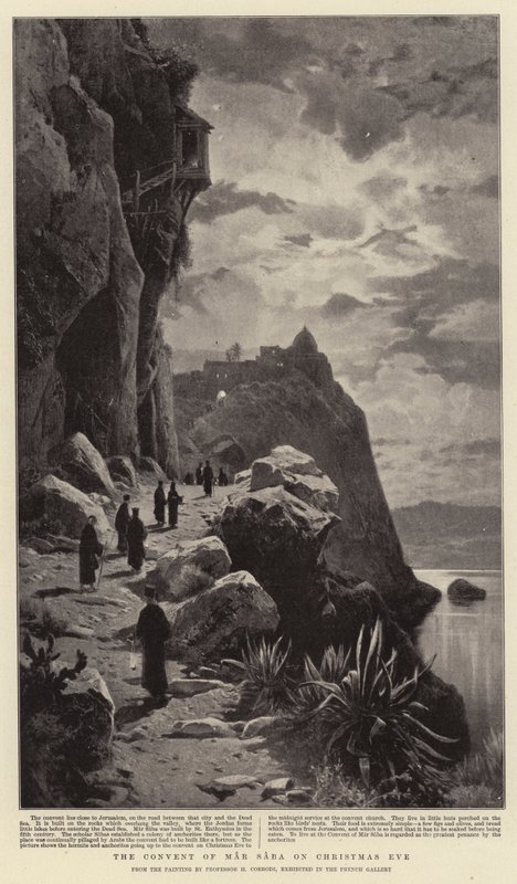 A Mar Saba kolostor karácsony estéjén alkotó: Hermann David Salomon Corrodi