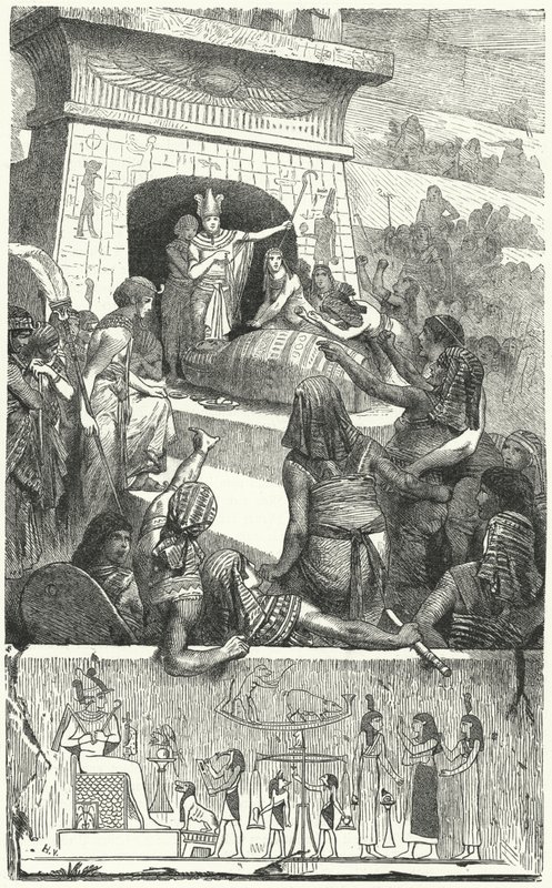 Egy ókori egyiptomi fáraó temetése alkotó: Hermann Vogel