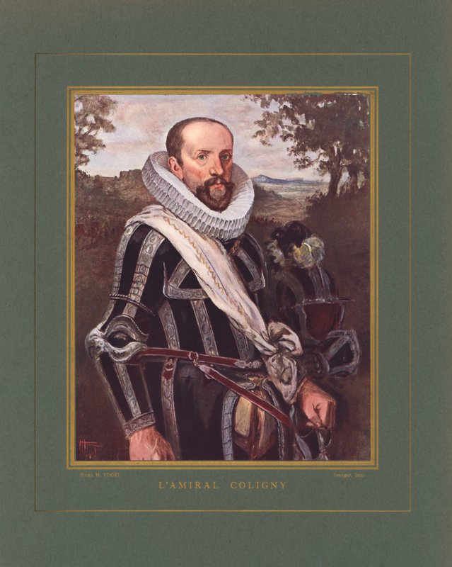 Gaspard II de Coligny, francia admirális és hugenotta vezető a francia vallásháborúk idején alkotó: Hermann Vogel