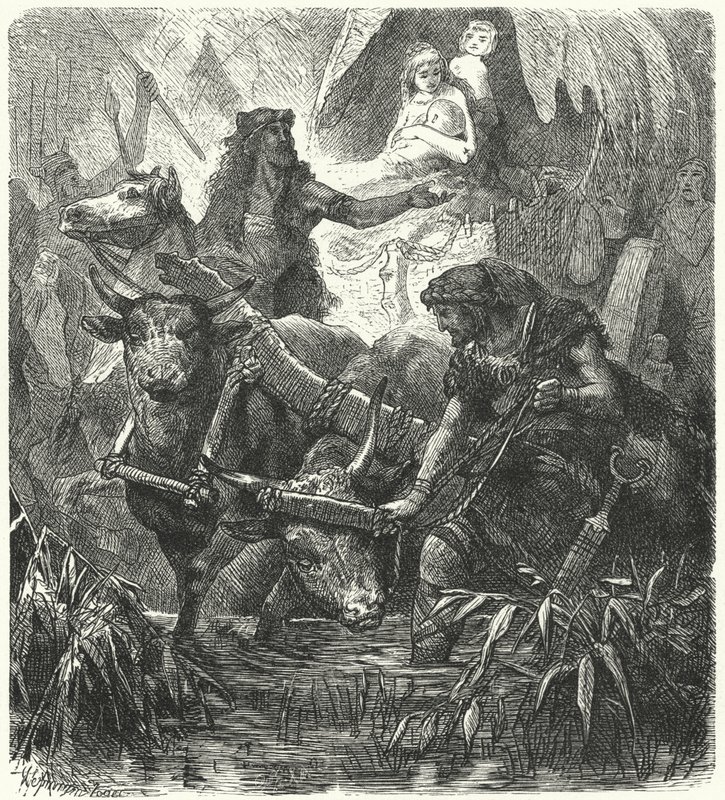 Az ősi árják vándorlása Indiában alkotó: Hermann Vogel