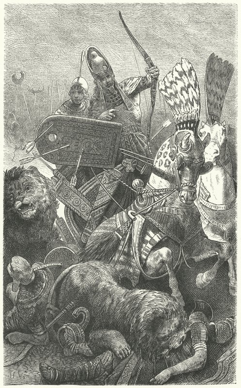 Nagy Ramszesz a kádesi csatában, ie 1274-ben alkotó: Hermann Vogel