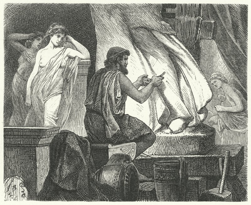 Praxiteles athéni szobrász műterme alkotó: Hermann Vogel