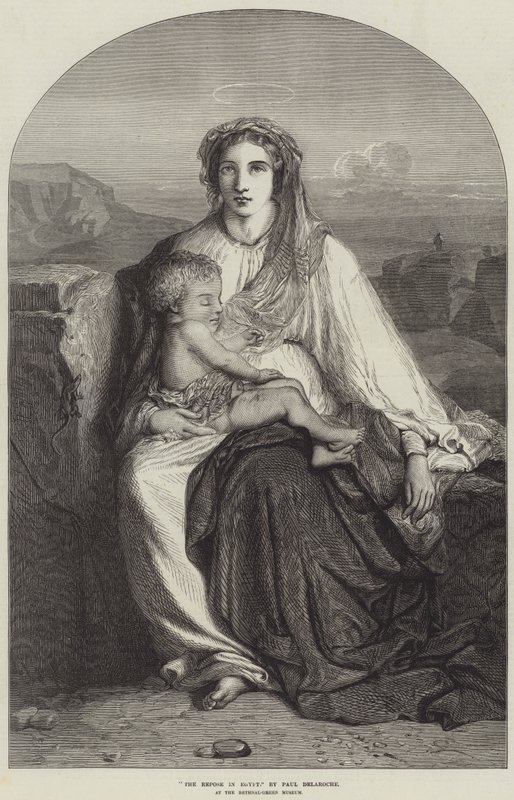 A nyugalom Egyiptomban alkotó: Hippolyte Delaroche