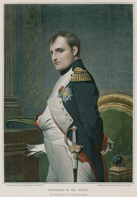 Napóleon a dolgozószobájában alkotó: Hippolyte Delaroche