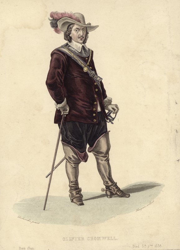 Oliver Cromwell portréja alkotó: Hippolyte Delaroche
