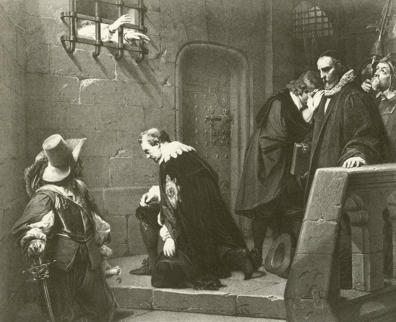 Strafford halála (mélynyomás) alkotó: Hippolyte Delaroche