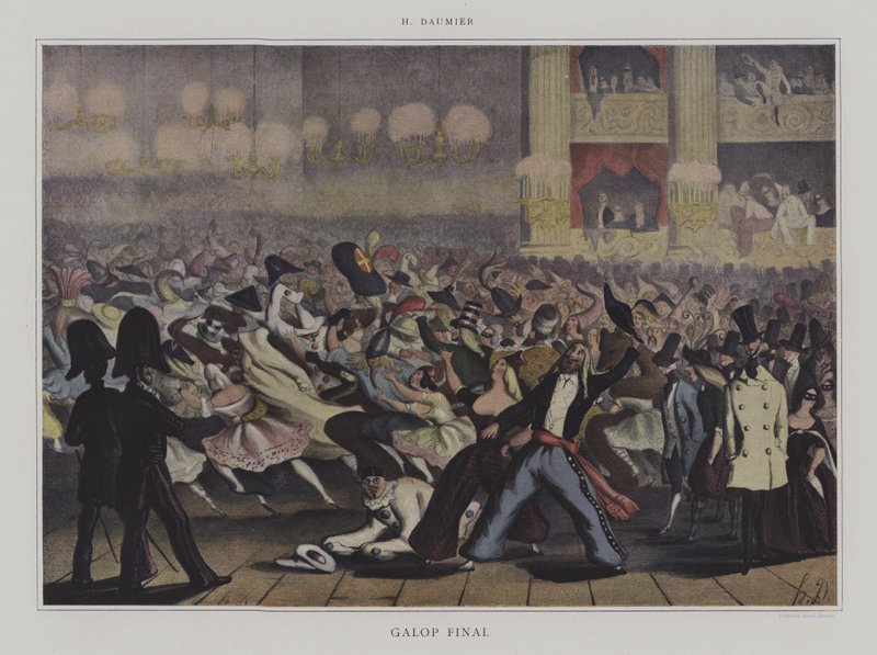Galop döntő (színes litó) alkotó: Honore (after) Daumier