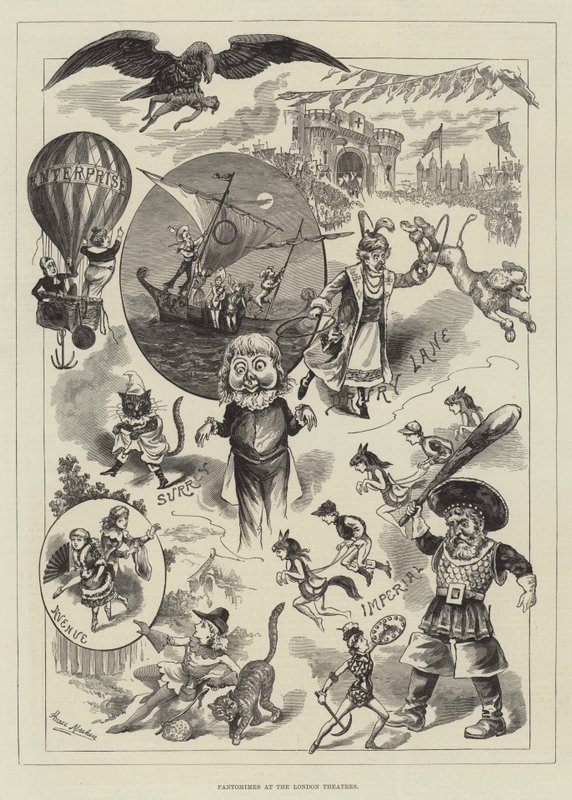 Pantomimes a londoni színházakban alkotó: Horace Morehen