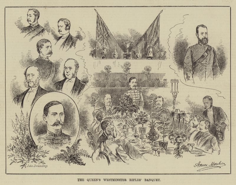 A királynő Westminster puskái bankettje alkotó: Horace Morehen