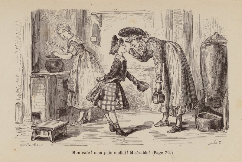 Illusztráció az Un Bon Petit Diable (metszet) számára alkotó: Horace (after) Castelli