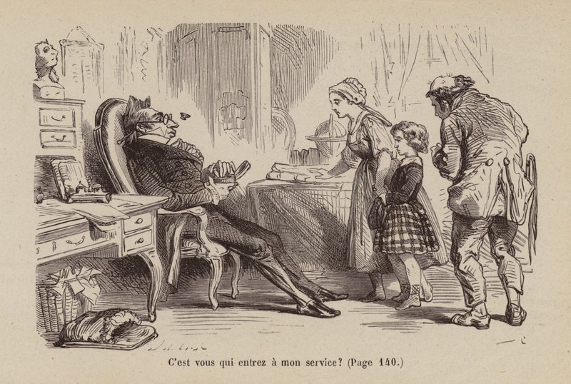 Illusztráció az Un Bon Petit Diable (metszet) számára alkotó: Horace (after) Castelli