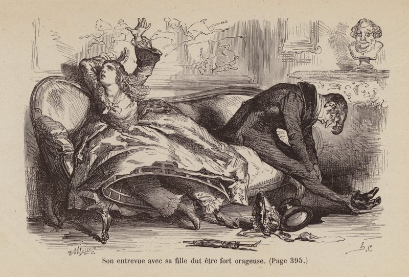Illusztráció az Un Bon Petit Diable (metszet) számára alkotó: Horace (after) Castelli