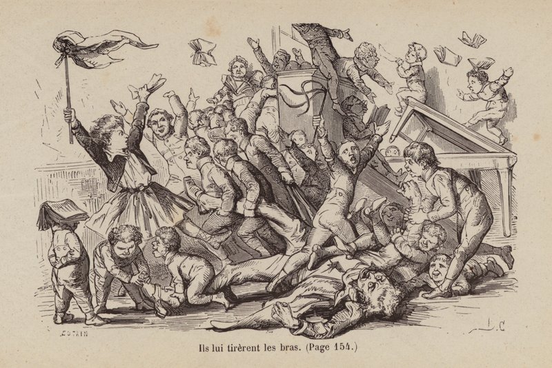 Illusztráció az Un Bon Petit Diable (metszet) számára alkotó: Horace (after) Castelli
