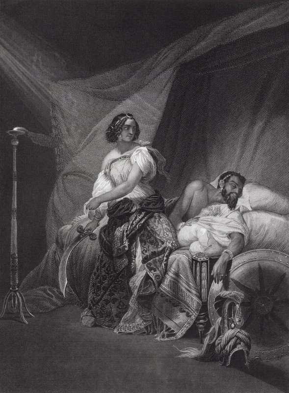 Judit és Holofernész, Judit, 13. fejezet, 4. v., 7. v. (metszet) alkotó: Horace (after) Vernet
