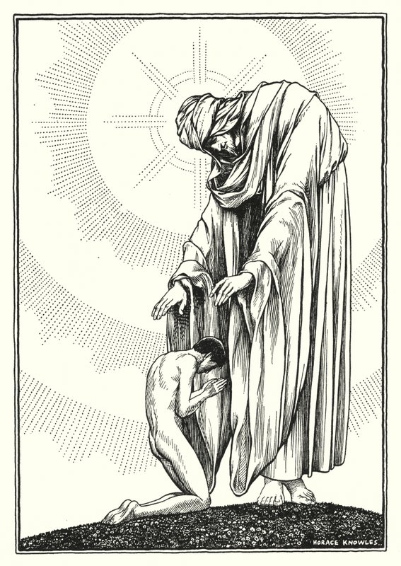Illusztráció a Hegyi beszédhez (metszet) alkotó: Horace J. Knowles