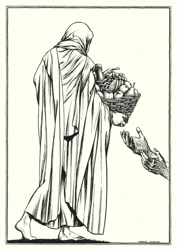 Illusztráció a Hegyi beszédhez (metszet) alkotó: Horace J. Knowles