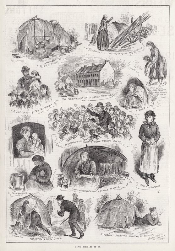 A cigányélet úgy, ahogy van (metszet) alkotó: Horace Morehen