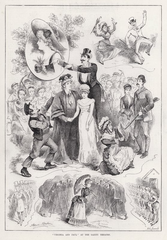 "Virginia és Paul" a Gaiety Színházban (metszet) alkotó: Horace Morehen