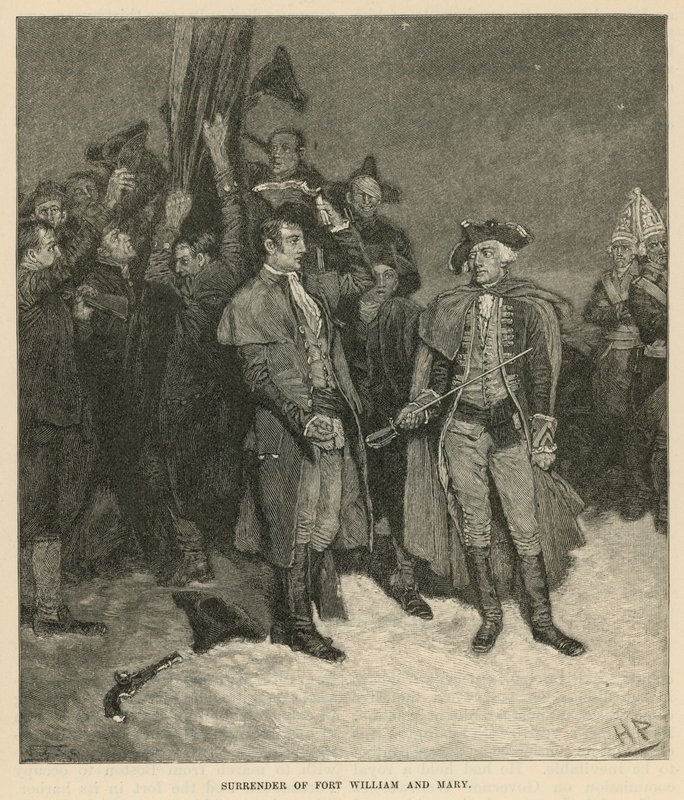 Fort William és Mary feladása alkotó: Howard Pyle