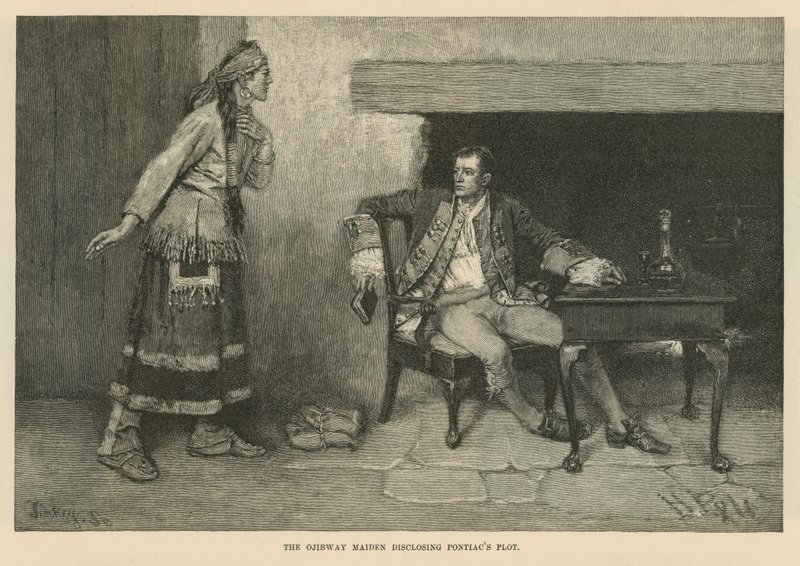 Az Ojibway leányzója feltárja Pontiac cselekményét alkotó: Howard Pyle