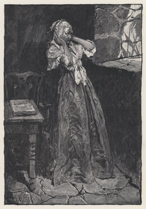 Marie Antoinette börtönben a Templom tornyában alkotó: Howard (after) Pyle