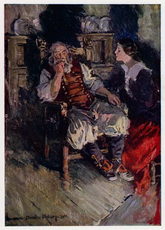Illusztráció az Evangeline-hez, A Tale of Arcadie, Henry Wadsworth Longfellow (színes litó) alkotó: Howard Chandler (after) Christy