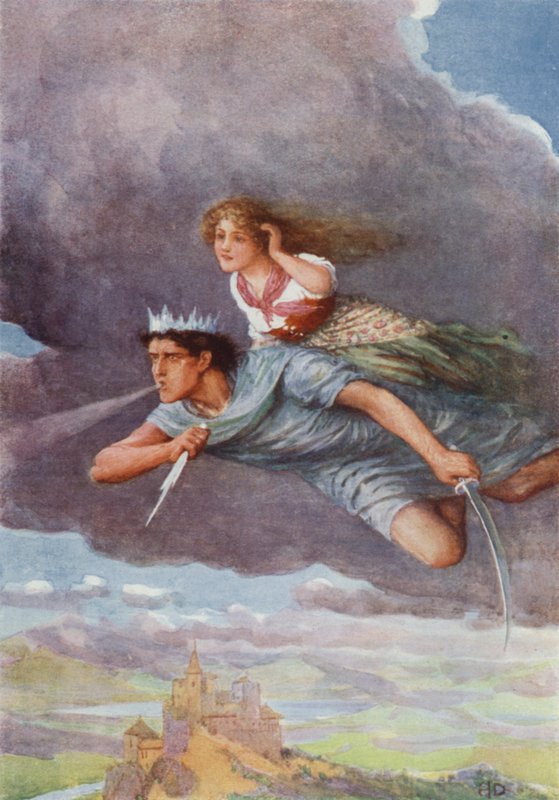 "Ezer mérföld óránként" a "The Quest of the Bird with the Golden Tail" című filmből (színes litho) alkotó: Howard Davie
