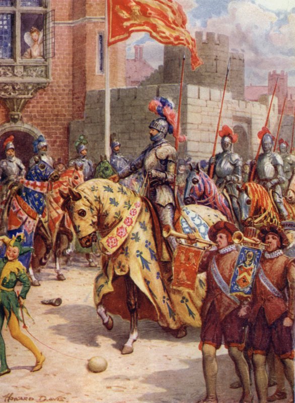 Sir Philip Sidney, a Whitehall-i versenyen (színes litó) alkotó: Howard Davie