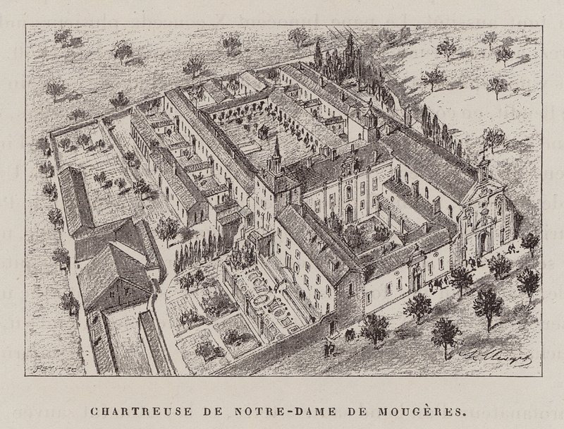 Chartreuse De Notre-Dame De Mougeres (metszet) alkotó: Hubert Clerget